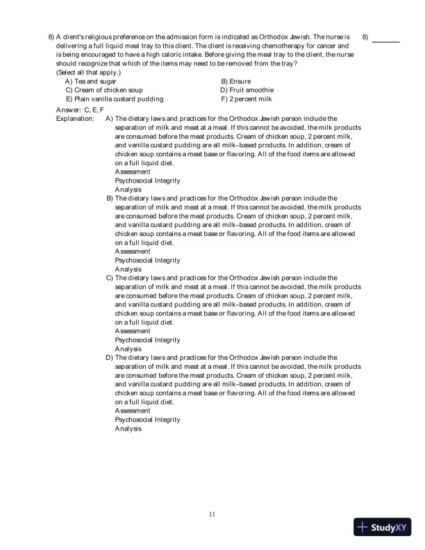 Test Bank For Fundamental Nursing Care, 2nd Edition - Page 12 preview image