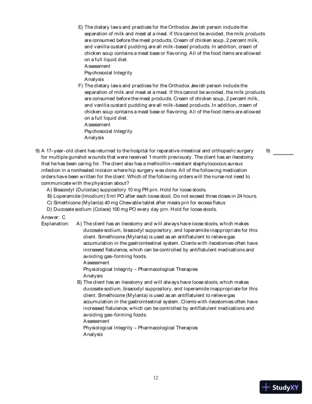 Test Bank For Fundamental Nursing Care, 2nd Edition - Page 13 preview image