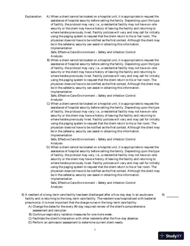 Test Bank For Fundamental Nursing Care, 2nd Edition - Page 31 preview image