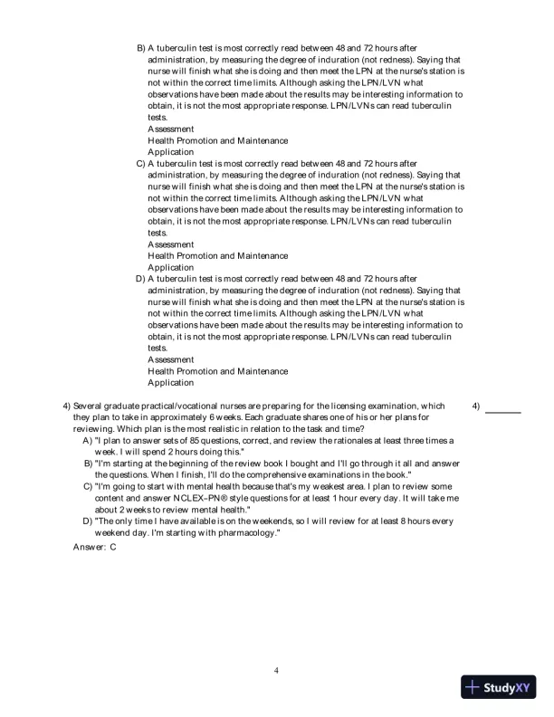 Test Bank For Fundamental Nursing Care, 2nd Edition - Page 5 preview image