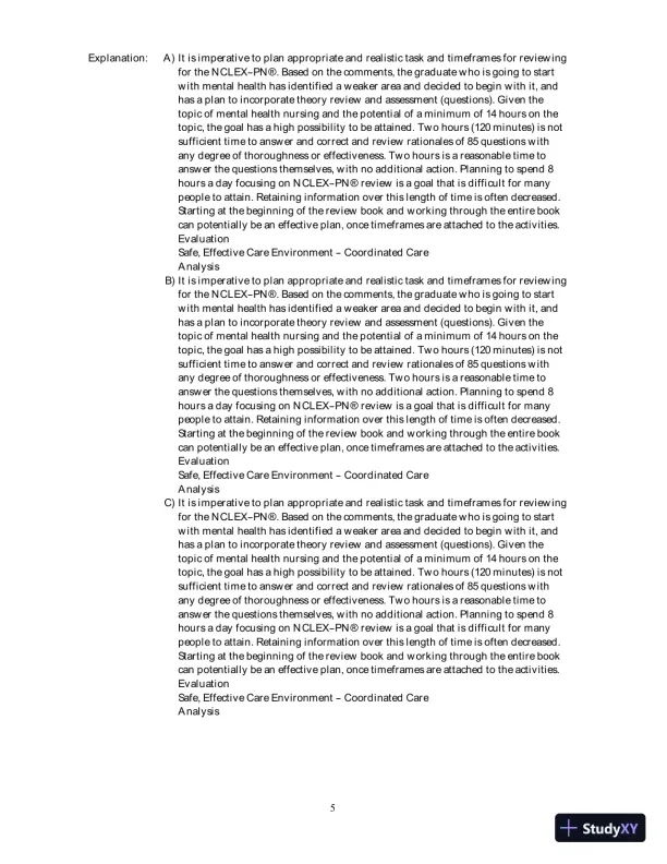 Test Bank For Fundamental Nursing Care, 2nd Edition - Page 6 preview image