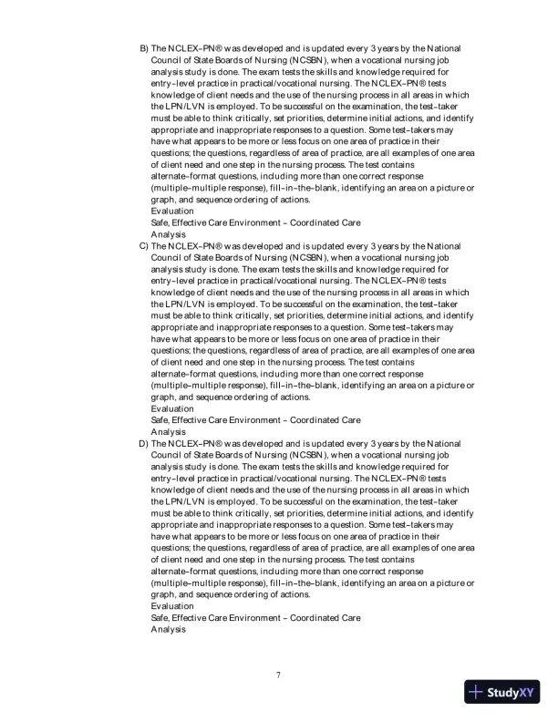 Test Bank For Fundamental Nursing Care, 2nd Edition - Page 8 preview image