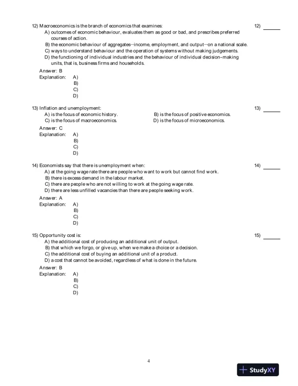 Economics , 8th Edition Test Bank - Page 5 preview image