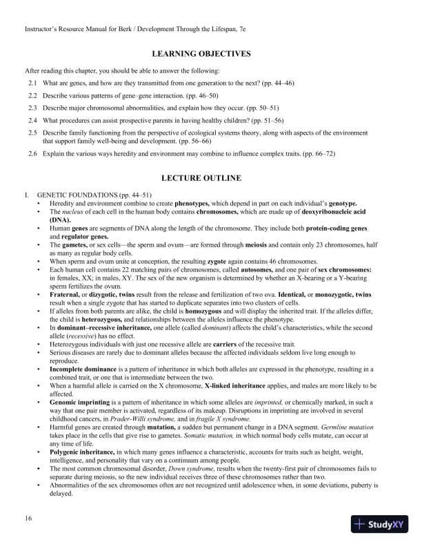 Development Through the Lifespan, 7th Edition Class Notes - Page 16 preview image