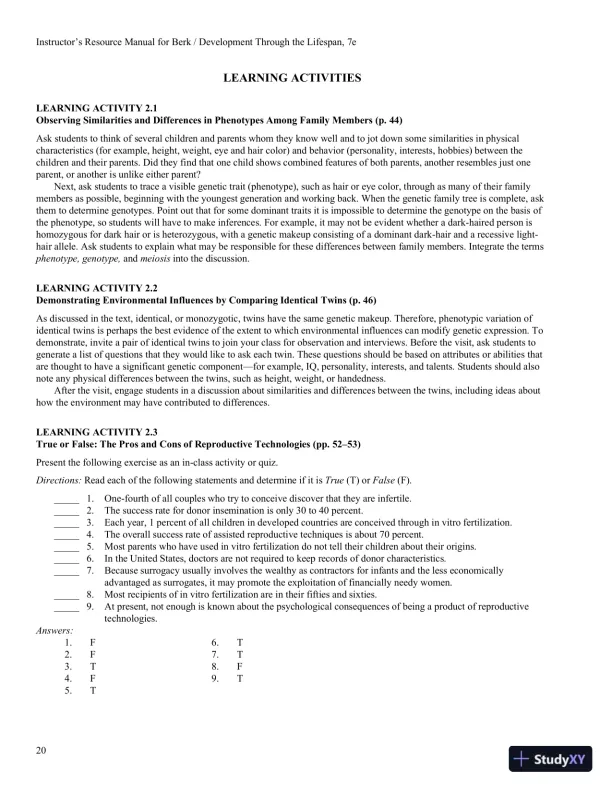 Development Through the Lifespan, 7th Edition Class Notes - Page 20 preview image