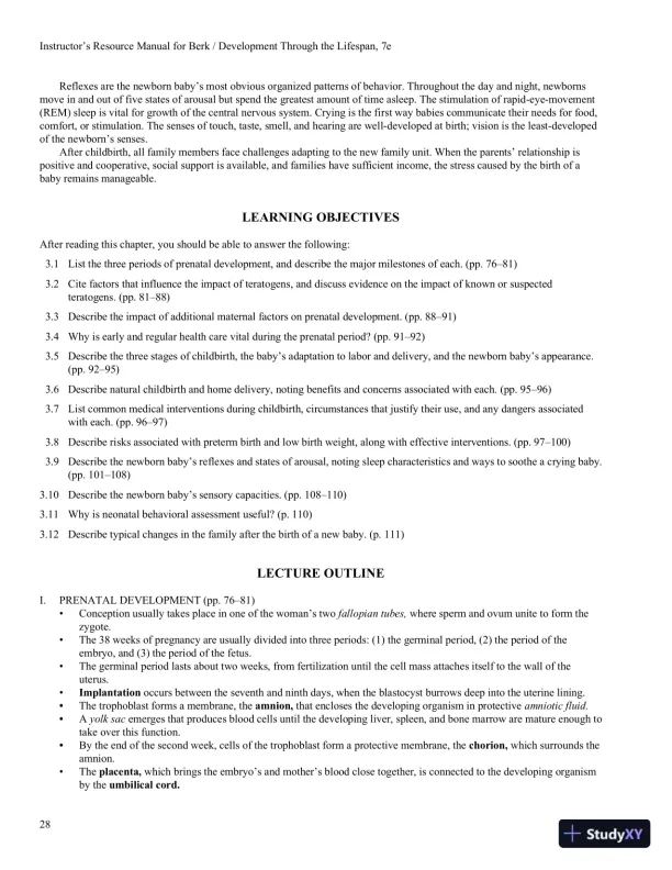 Development Through the Lifespan, 7th Edition Class Notes - Page 28 preview image