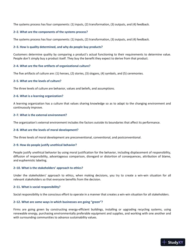 Management Fundamentals: Concepts, Applications, and Skill Development 7th Edition Solution Manual - Page 11 preview image