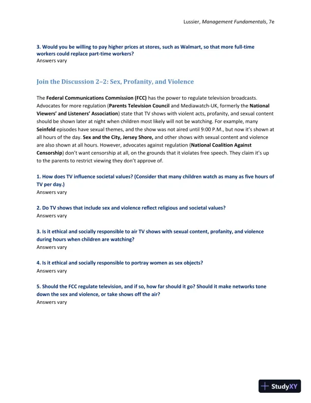 Management Fundamentals: Concepts, Applications, and Skill Development 7th Edition Solution Manual - Page 17 preview image