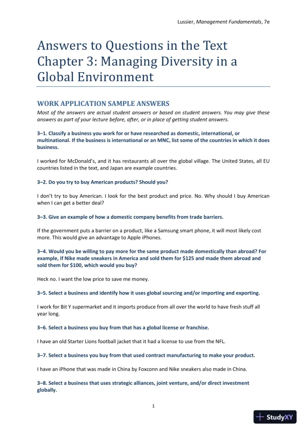 Management Fundamentals: Concepts, Applications, and Skill Development 7th Edition Solution Manual - Page 18 preview image