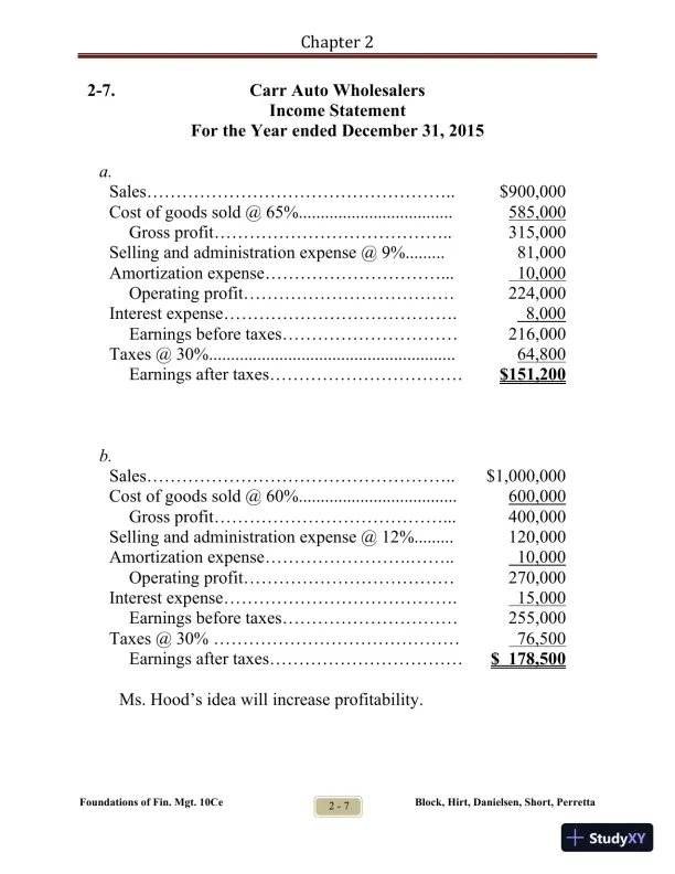 Foundations of Financial Management Tenth Canadian Edition Solution Manual - Page 12 preview image