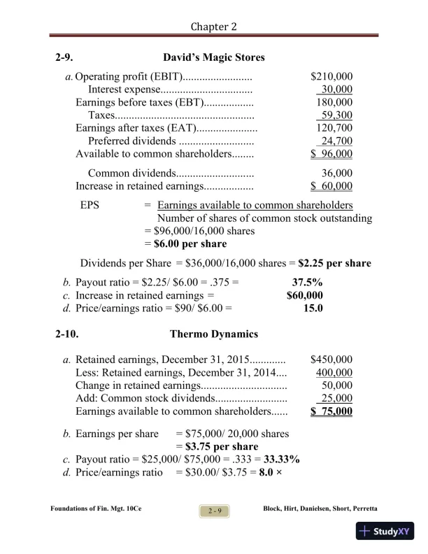 Foundations of Financial Management Tenth Canadian Edition Solution Manual - Page 14 preview image