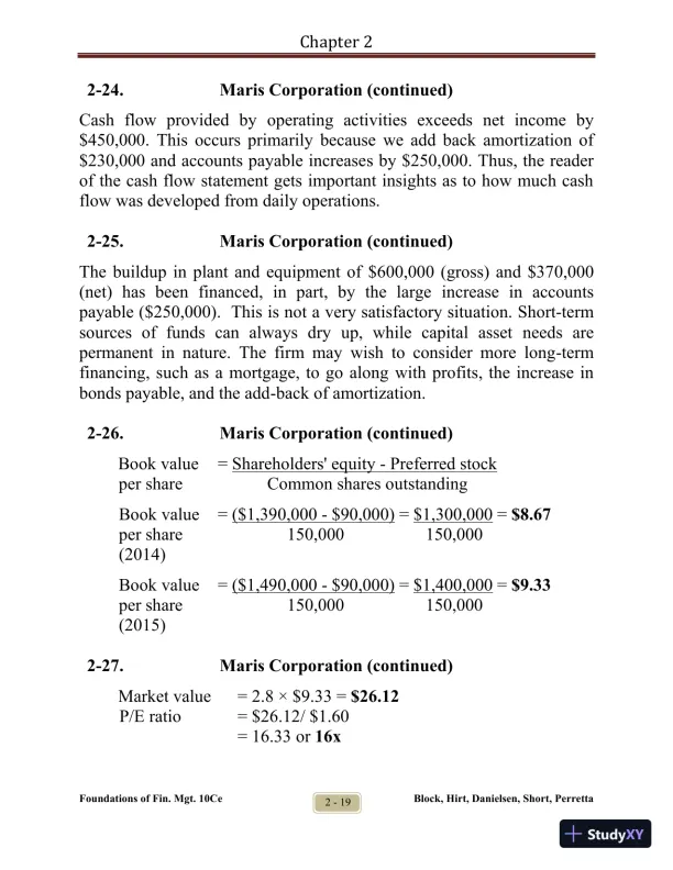 Foundations of Financial Management Tenth Canadian Edition Solution Manual - Page 24 preview image