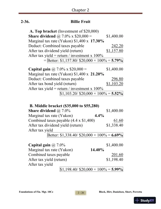 Foundations of Financial Management Tenth Canadian Edition Solution Manual - Page 31 preview image