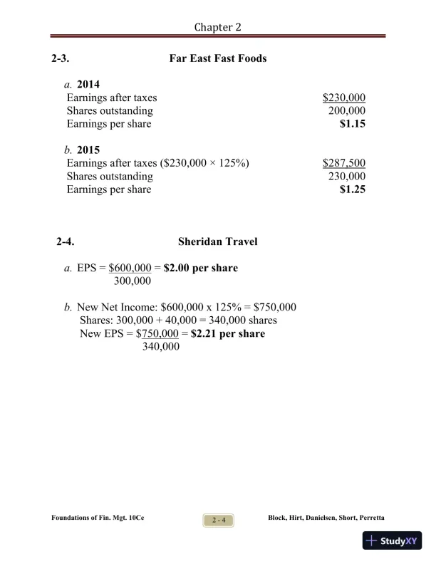 Foundations of Financial Management Tenth Canadian Edition Solution Manual - Page 9 preview image