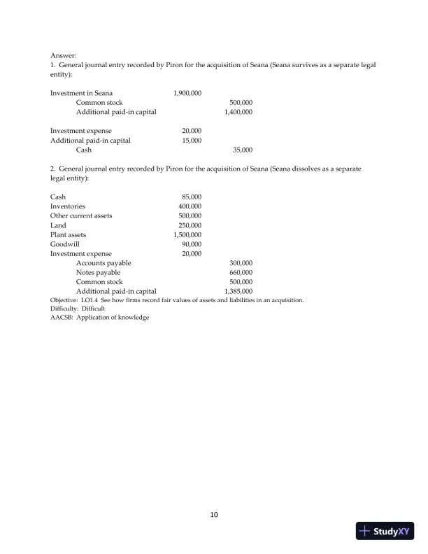 Test Bank for Advanced Accounting, 13th Edition - Page 11 preview image