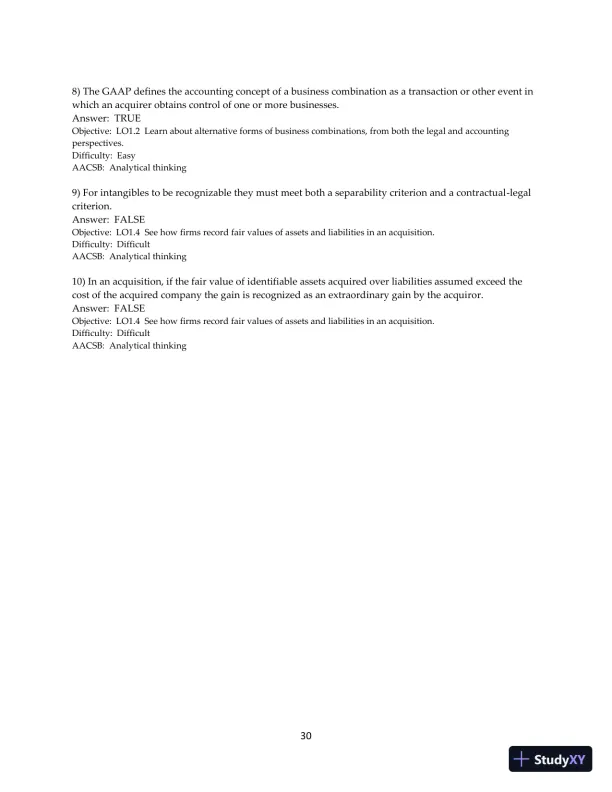 Test Bank for Advanced Accounting, 13th Edition - Page 31 preview image