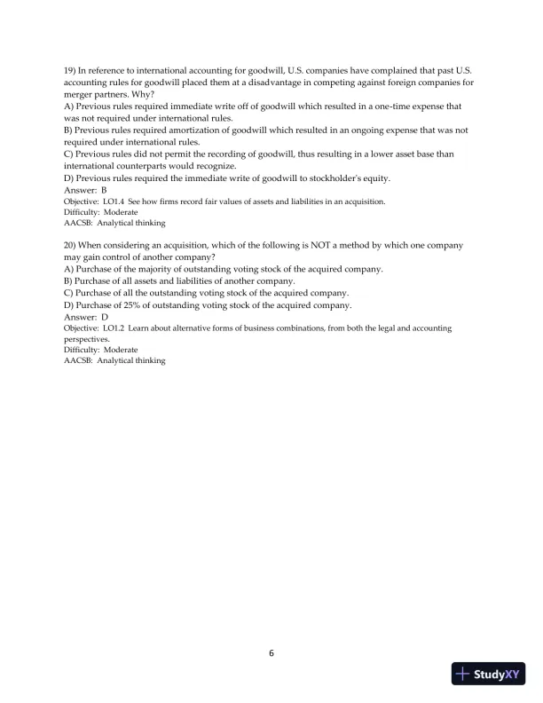 Test Bank for Advanced Accounting, 13th Edition - Page 7 preview image