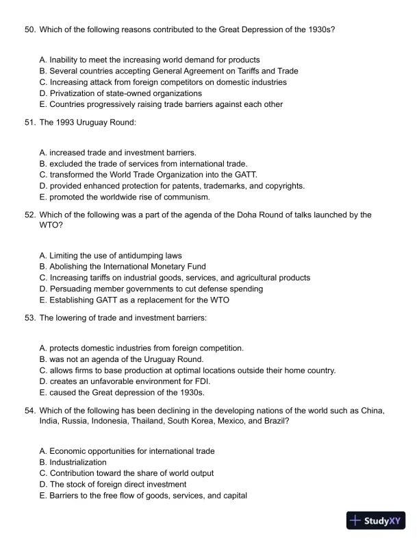 Global Business Today 9th Edition Test Bank - Page 10 preview image