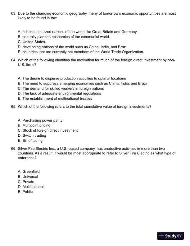 Global Business Today 9th Edition Test Bank - Page 13 preview image
