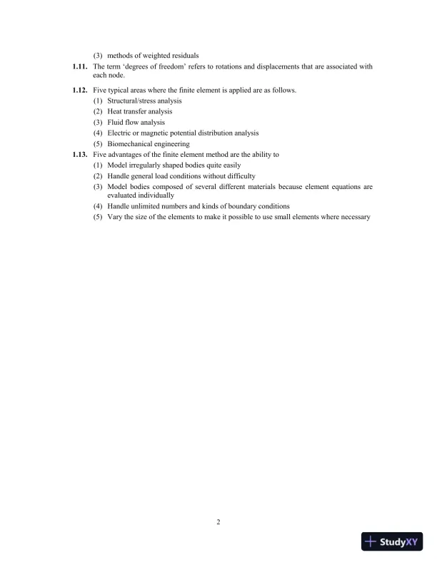 Solution Manual for A First Course in the Finite Element Method, 6th Edition - Page 5 preview image