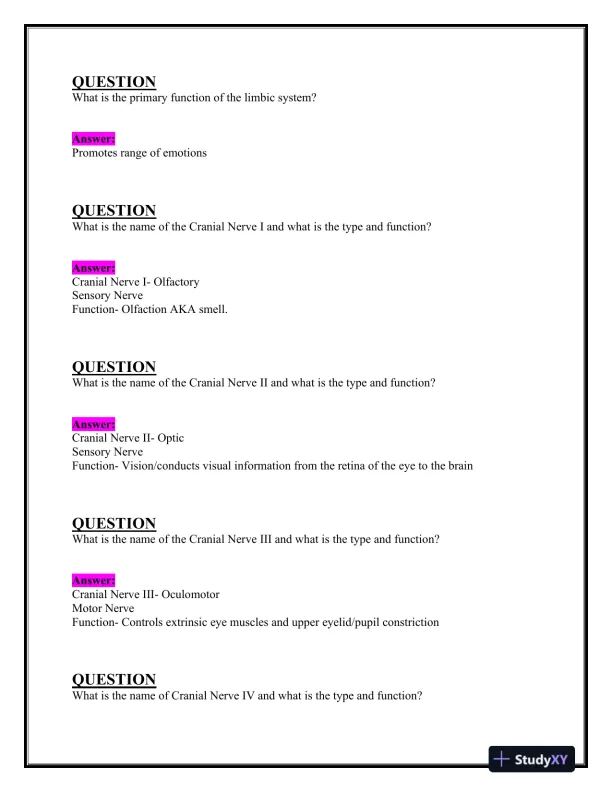 2023-2024 BIOS252 Anatomy and Physiology Review Exam II With Answers (160 Solved Questions) - Page 10 preview image