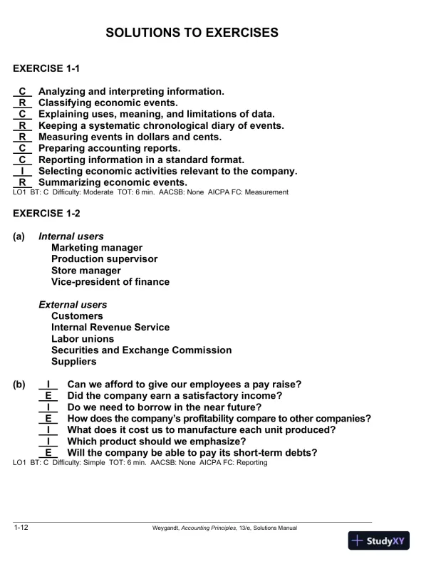 Solution Manual For Accounting Principles, 13th Edition - Page 13 preview image