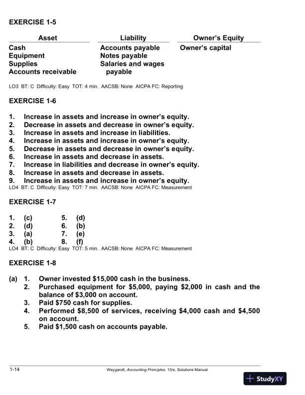 Solution Manual For Accounting Principles, 13th Edition - Page 15 preview image