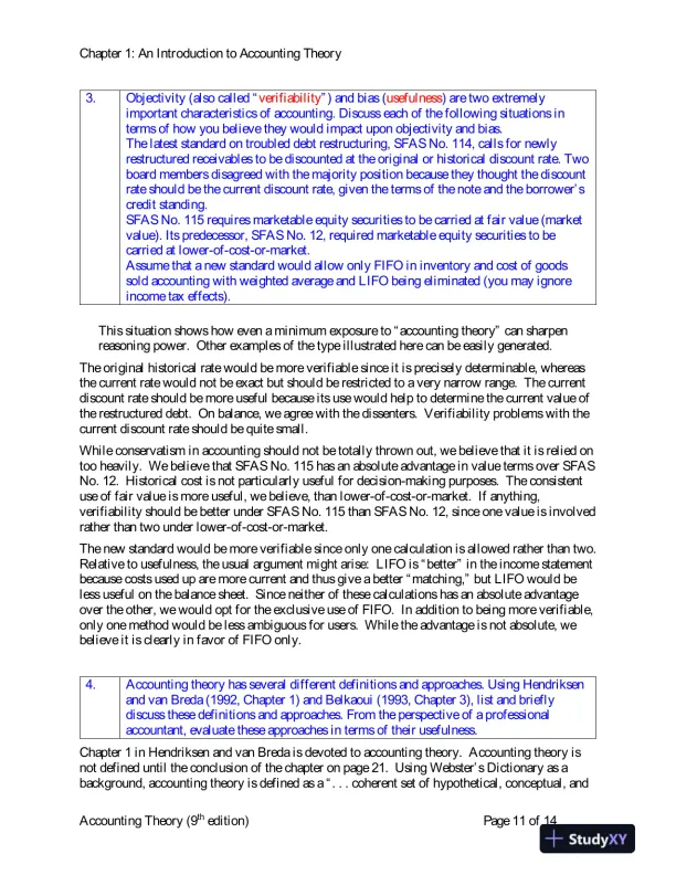 Solution Manual for Accounting Theory: Conceptual Issues in a Political and Economic Environment , 8th Edition - Page 12 preview image