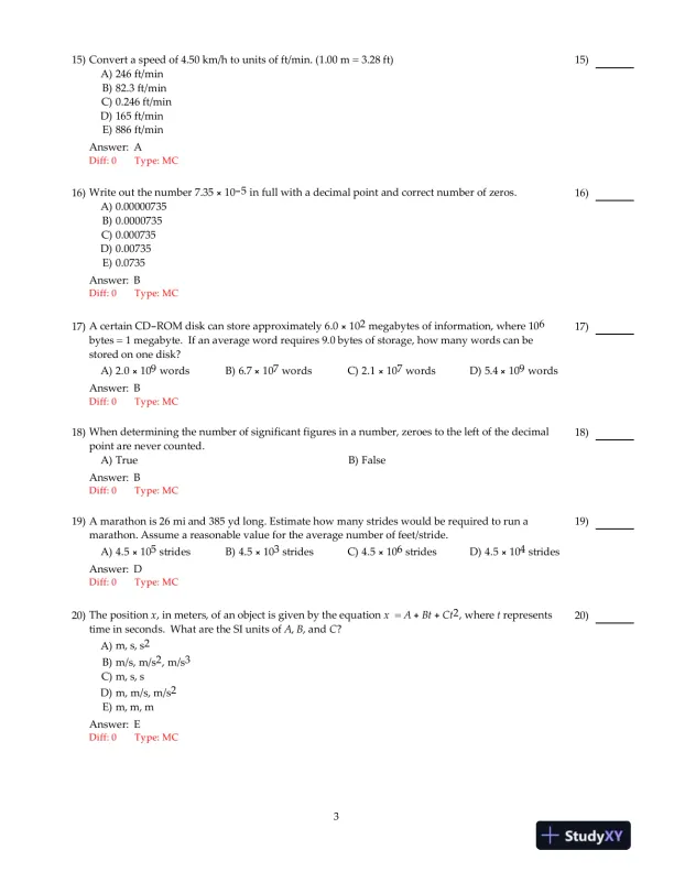 Physics: Principles With Applications, 7th Edition Test Bank - Page 4 preview image