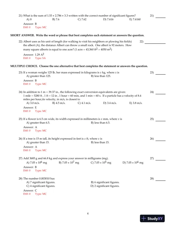 Physics: Principles With Applications, 7th Edition Test Bank - Page 5 preview image