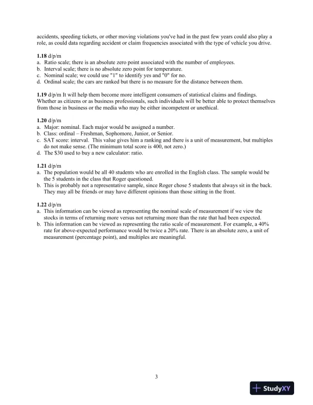 Introduction to Business Statistics, 7th Edition Solution Manual - Page 4 preview image