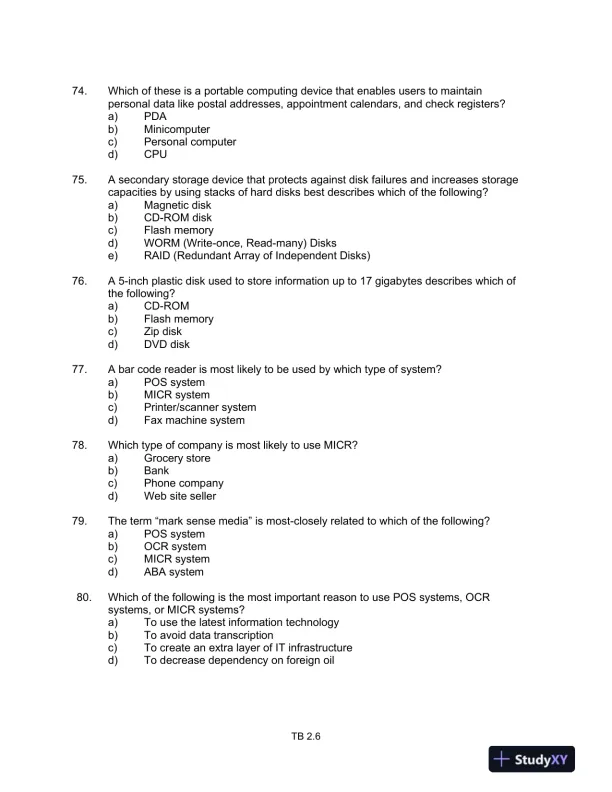 Test Bank For Core Concepts Of Accounting Information Systems, 12th Edition - Page 7 preview image