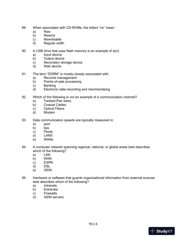 Test Bank For Core Concepts Of Accounting Information Systems, 12th Edition - Page 9 preview image