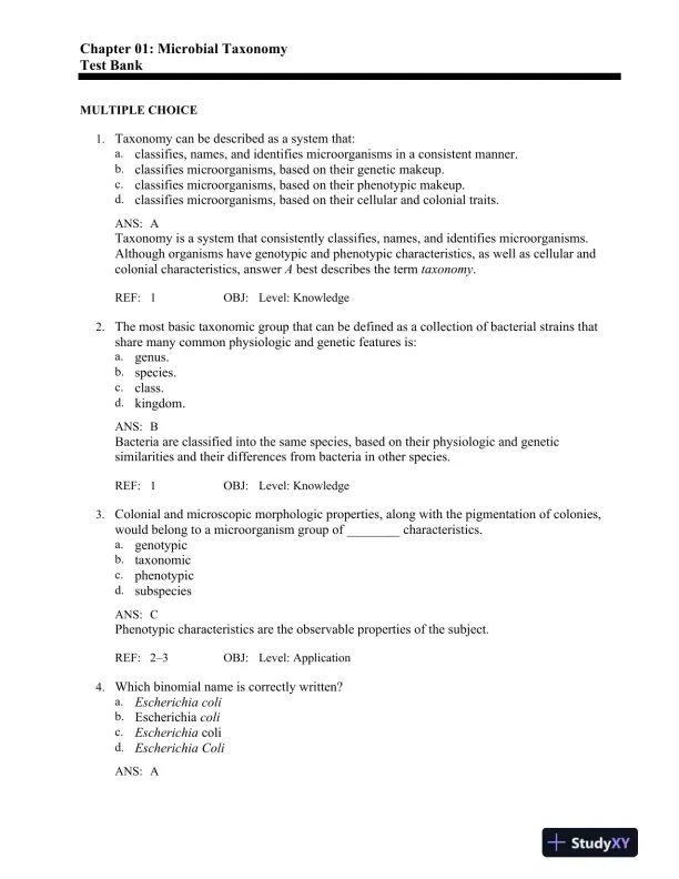 Bailey and Scott's Diagnostic Microbiology 14th Edition Test Bank - Page 1 preview image