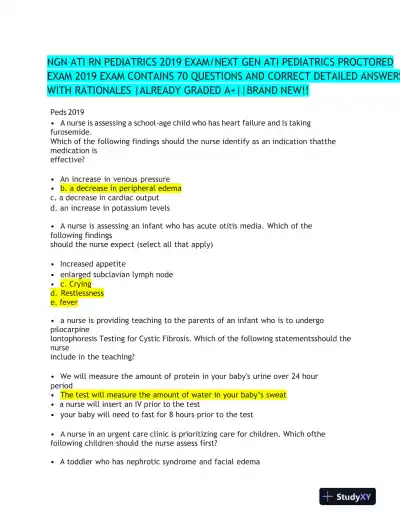 2021 HESI University of New Mexico RN Clinical Intensive Exit Comprehensive Exam Version 1 With Answers (119 Solved Questions) - Page 1 preview image
