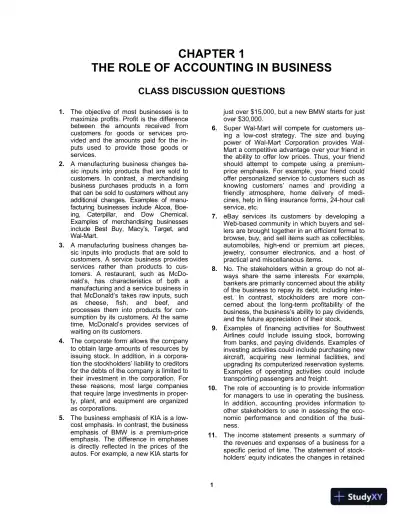 Solution Manual For Survey of Accounting Accounting, 8th Edition - Page 1 preview image