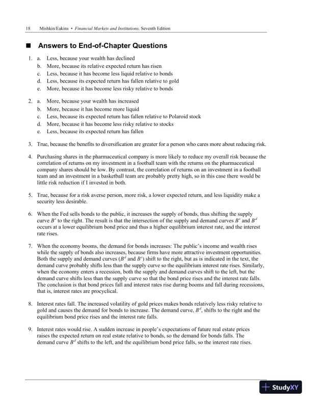 Financial Markets and Institutions, 7th Edition Solution Manual - Page 20 preview image