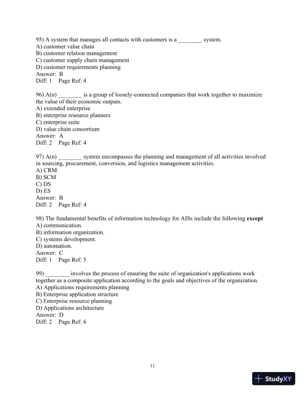 Test Bank For Accounting Information Systems, 10th Edition - Page 12 preview image