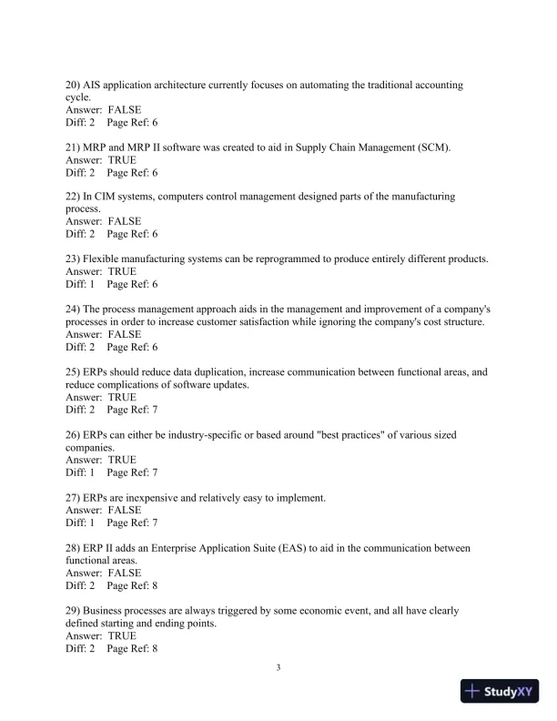 Test Bank For Accounting Information Systems, 10th Edition - Page 4 preview image