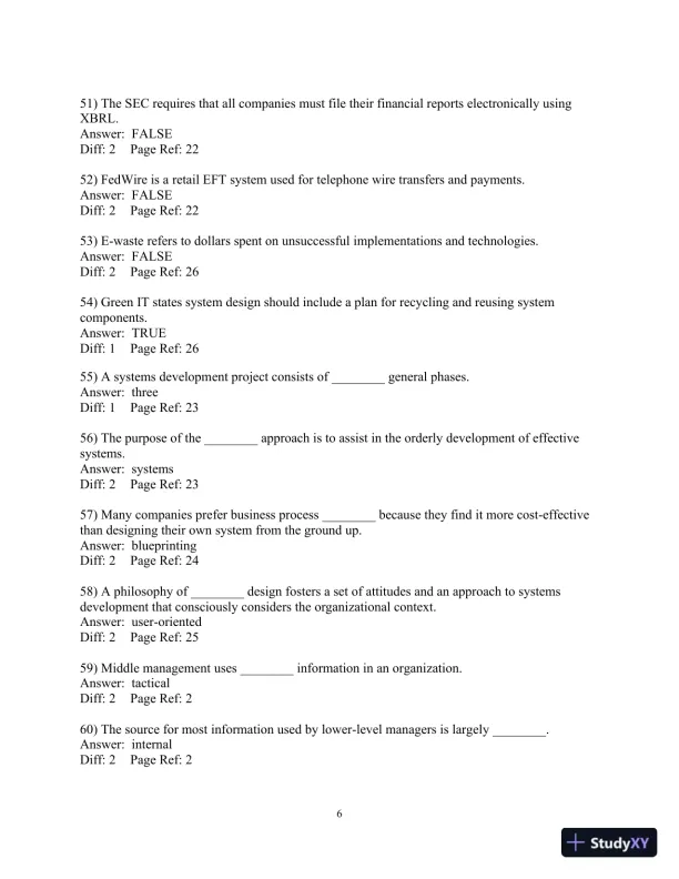 Test Bank For Accounting Information Systems, 10th Edition - Page 7 preview image