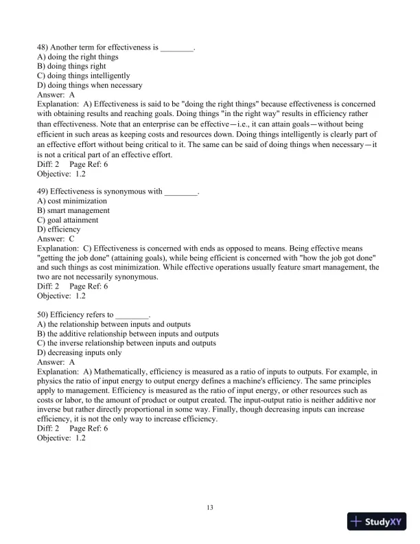 Test Bank For Fundamentals Of Management: Essential Concepts And Applications, 8th Edition - Page 14 preview image