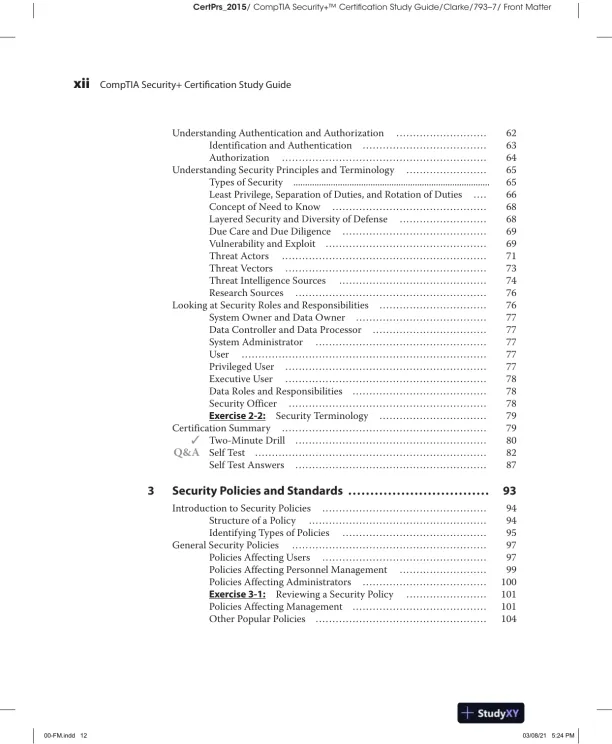 CompTIA Security+ Certification Study Guide Exam SY0-601 (2022) - Page 14 preview image