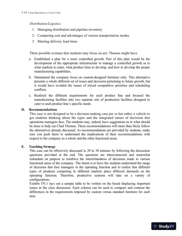 Solution Manual For Operations Management: Processes and Supply Chains, 11th Edition - Page 15 preview image