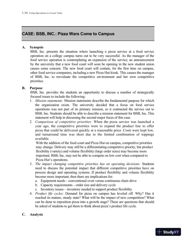 Solution Manual For Operations Management: Processes and Supply Chains, 11th Edition - Page 17 preview image