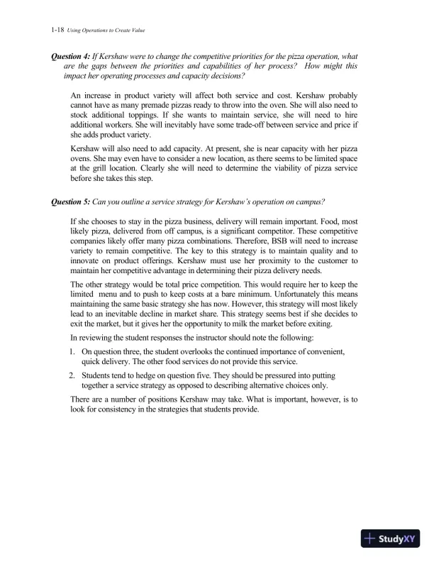 Solution Manual For Operations Management: Processes and Supply Chains, 11th Edition - Page 19 preview image
