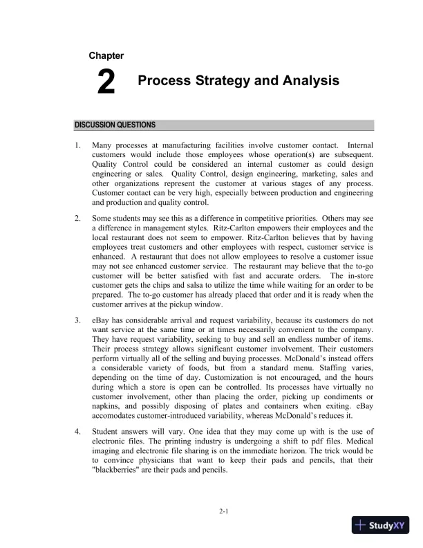 Solution Manual For Operations Management: Processes and Supply Chains, 11th Edition - Page 21 preview image