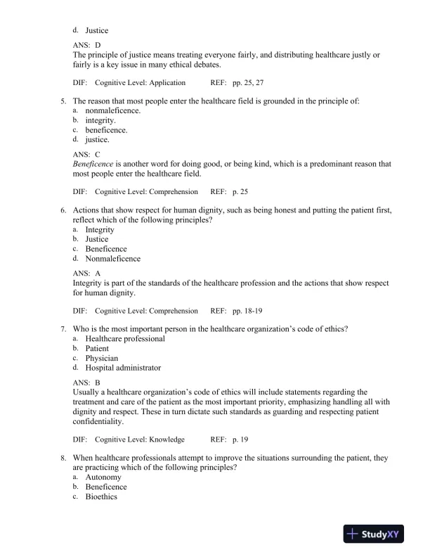 Legal and Ethical Issues for Health Professions 3rd Edition Test Bank - Page 10 preview image