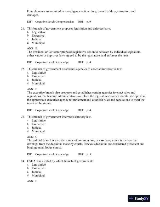 Legal and Ethical Issues for Health Professions 3rd Edition Test Bank - Page 7 preview image
