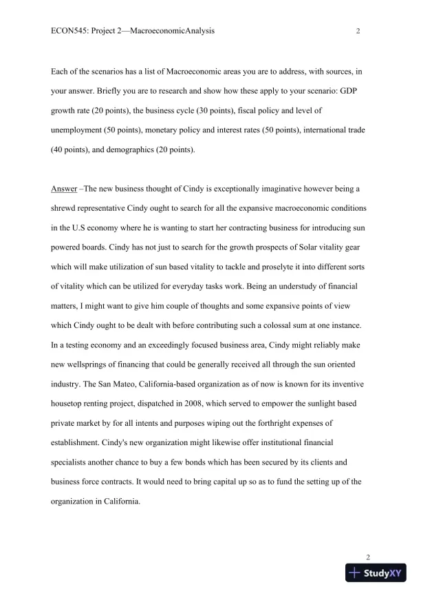 ECON545: Project 2�Macroeconomic Analysis - Page 3 preview image