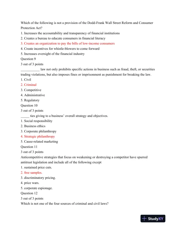 NU MGT400 Week 2 Midterm Exam latest 2015 - Page 4 preview image